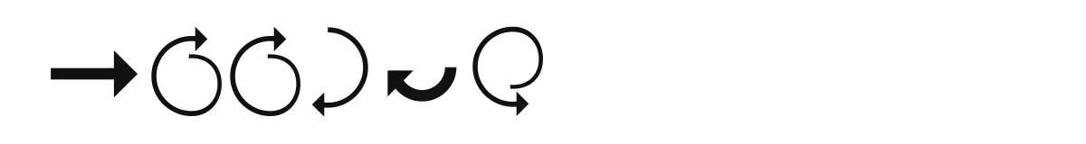 Arrows font preview