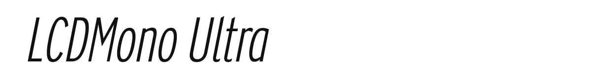 LCDMono Ultra original font preview