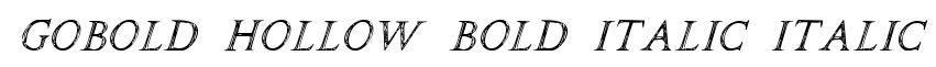Gobold Hollow Bold Italic Italic