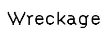 Wreckage original font preview