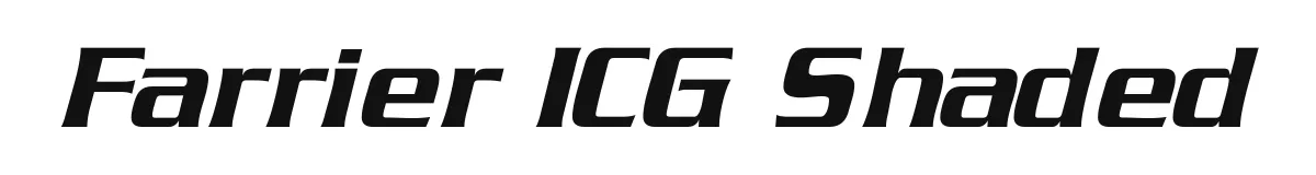 Farrier ICG Shaded original font preview