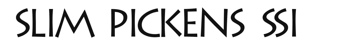 Slim Pickens SSi original font preview