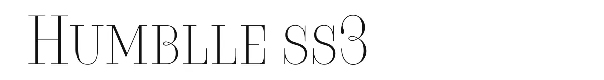 Humblle ss3 original font preview