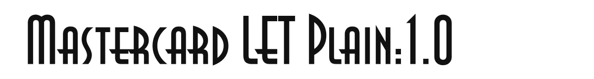 Mastercard LET Plain:1.0 original font preview