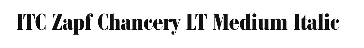 ITC Zapf Chancery LT Medium Italic font preview