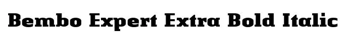 Bembo Expert Extra Bold Italic