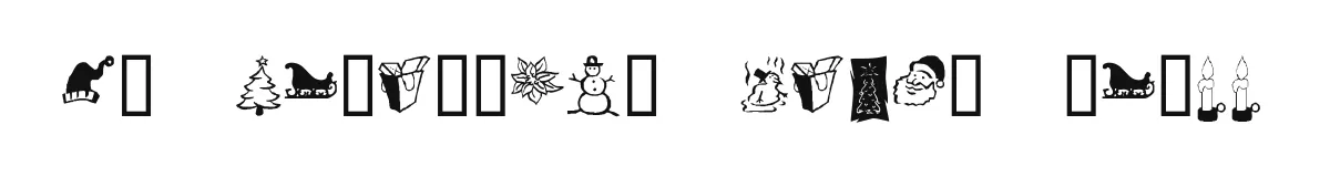 KR Christmas Dings Three original font preview