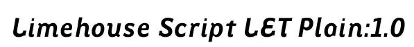 Limehouse Script LET Plain:1.0