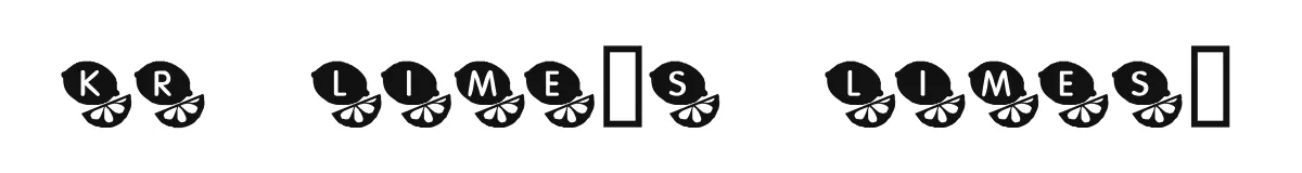 KR Lime's Limes! original font preview