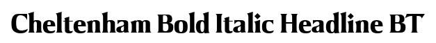 Cheltenham Bold Italic Headline BT