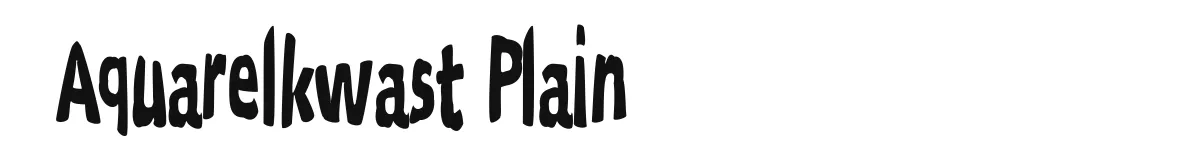 Aquarelkwast Plain font preview