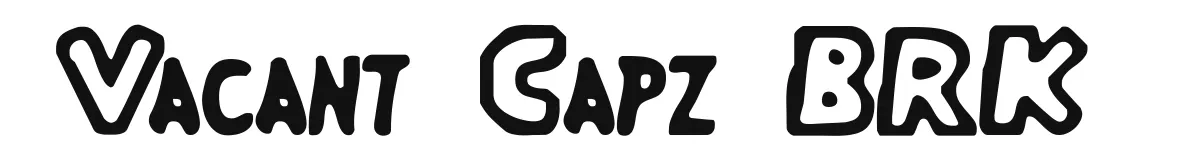 Vacant Capz BRK original font preview
