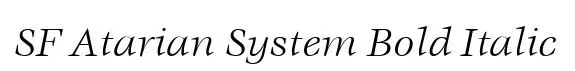 SF Atarian System Bold Italic