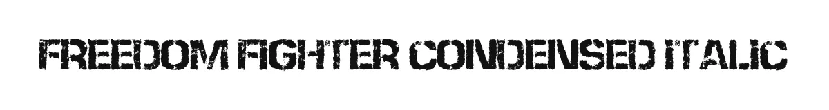 Freedom Fighter Condensed Italic font preview