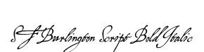 SF Burlington Script Bold Italic