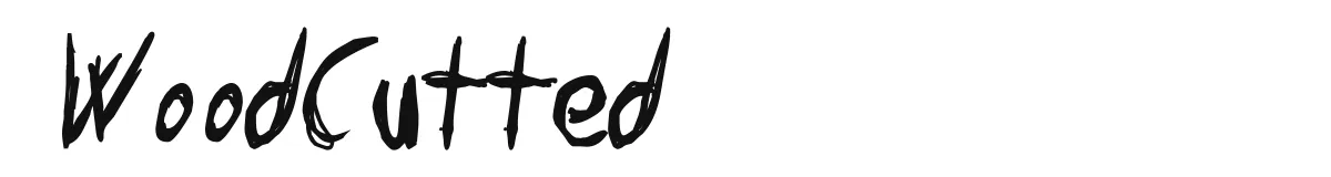 WoodCutted font preview