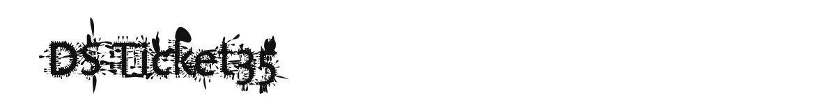 DS Ticket35 original font preview