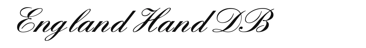 England Hand DB original font preview