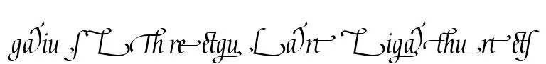 Gaius LT Regular Ligatures