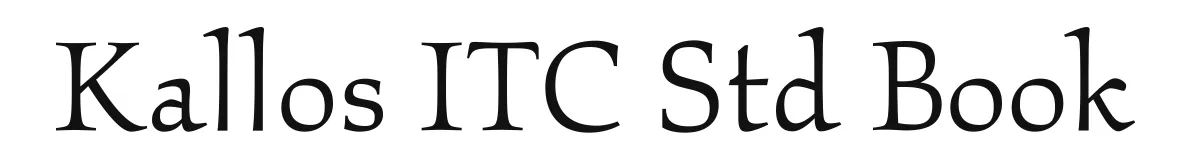 Kallos ITC Std Book original font preview