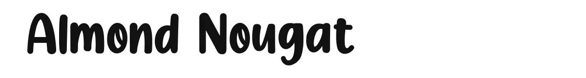 Almond Nougat font preview
