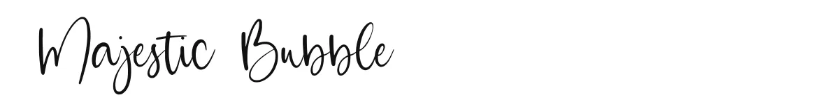 Majestic Bubble font preview