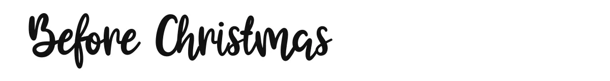 Before Christmas font preview