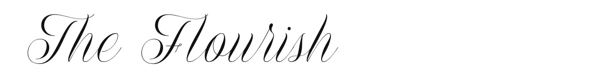 The Flourish font preview