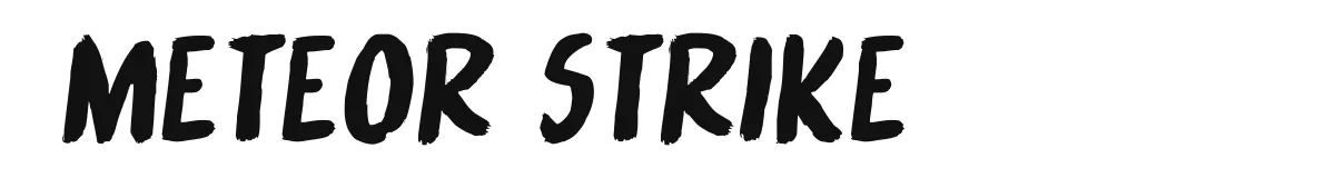 Meteor Strike font preview