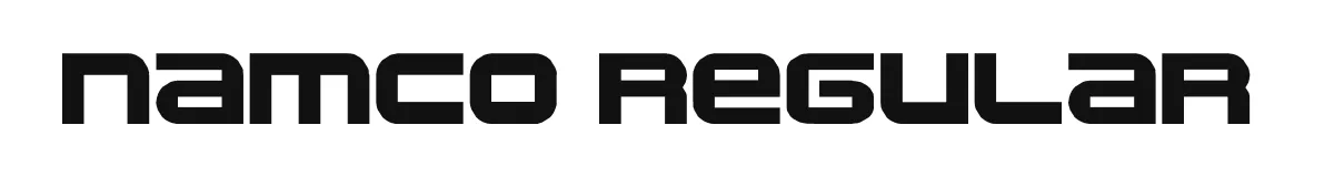 namco regular original font preview