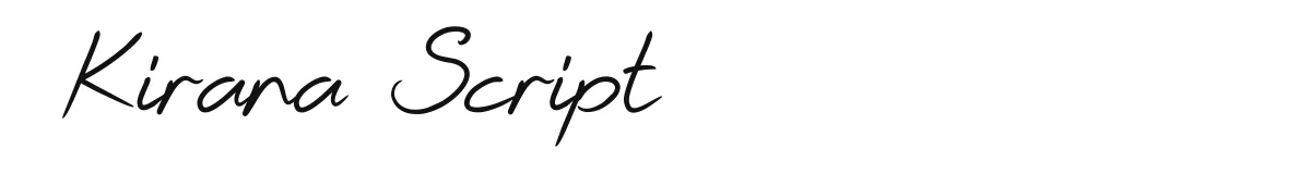 Kirana Script font preview