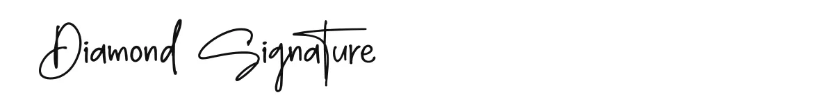 Diamond Signature font preview