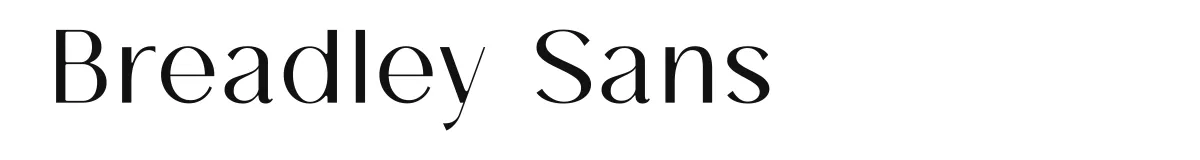 Breadley Sans font preview