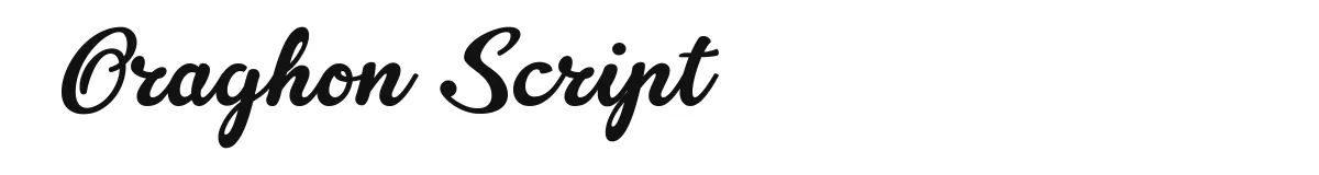 Oraghon Script font preview