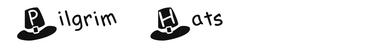 Pilgrim Hats original font preview