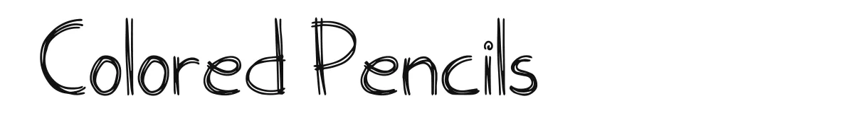 Colored Pencils font preview