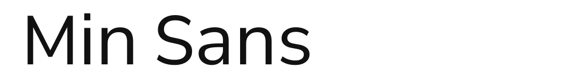 Min Sans font preview