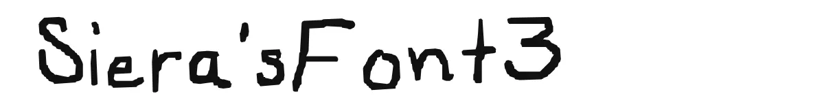 Siera'sFont3 original font preview