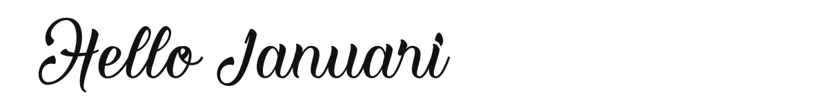 Hello Januari font preview