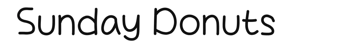 Sunday Donuts font preview