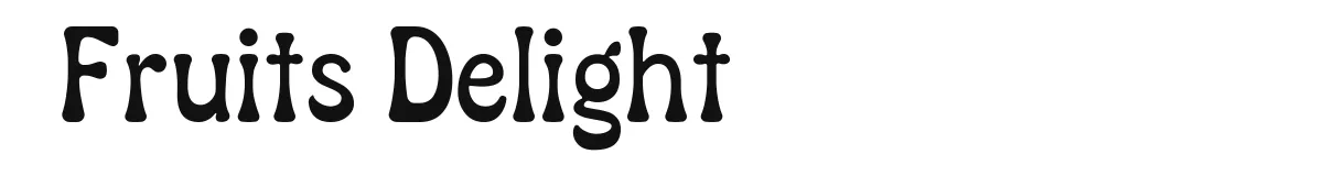 Fruits Delight font preview