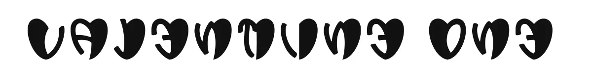 Valentine One font preview