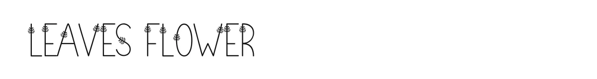 Leaves Flower font preview