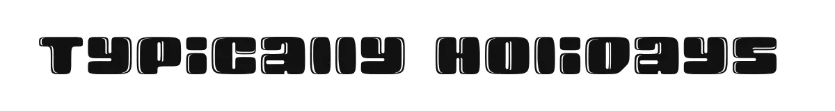 Typically Holidays font preview