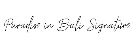 Paradise in Bali Signature