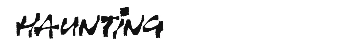 Haunting font preview