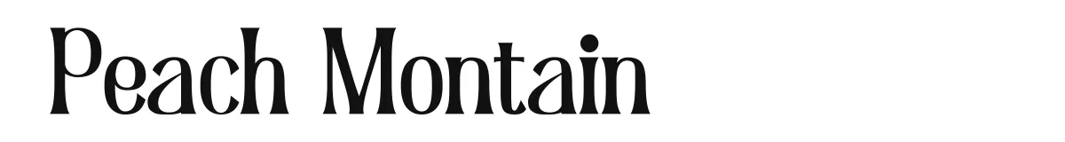 Peach Montain font preview