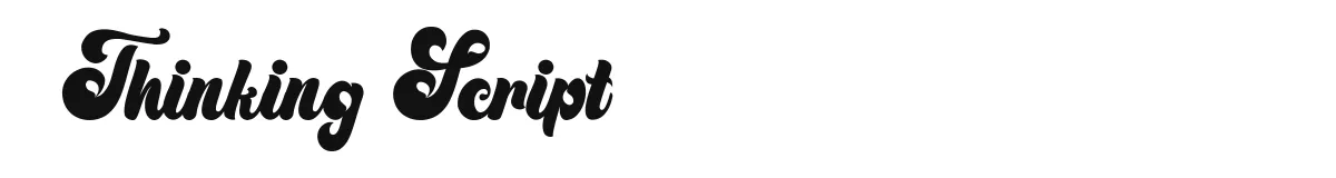 Thinking Script original font preview