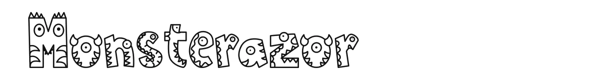 Monsterazor original font preview