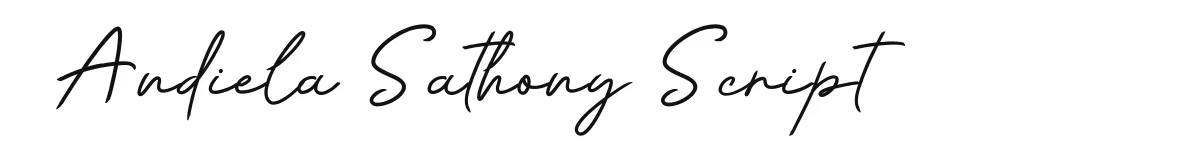 Andiela Sathony Script original font preview